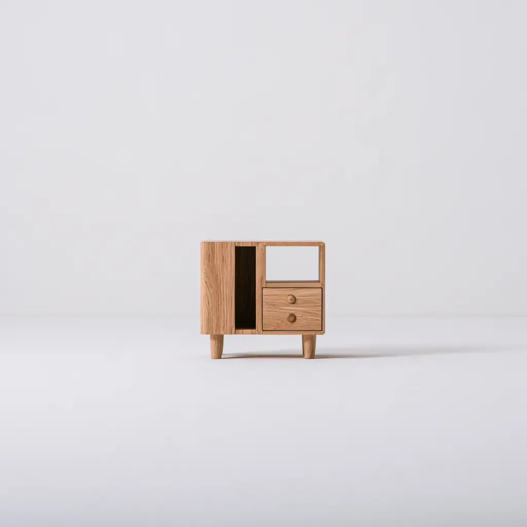 Aparador con puertas y cajones asimétricos - marrón/beige