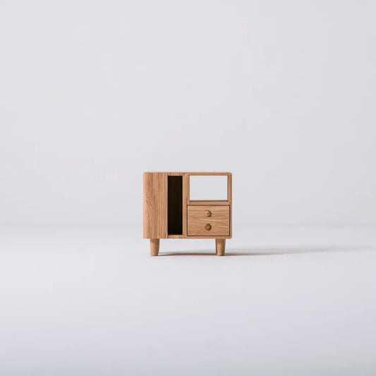 Aparador con puertas y cajones asimétricos - marrón/beige