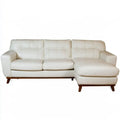 Sofá con respaldo dividido y asiento alargado - beige