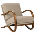 Mecedora con estructura de curvas continuas - beige/marrón