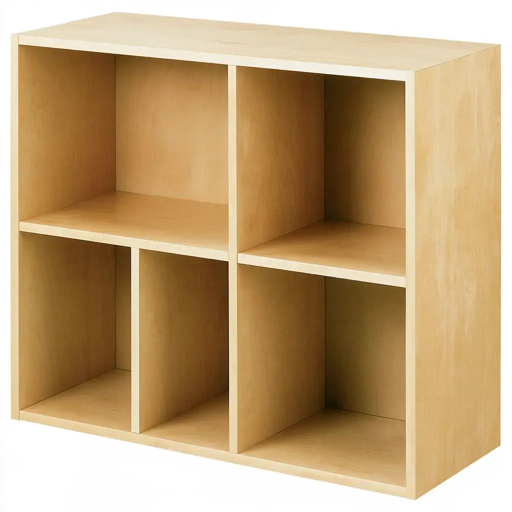 Estantería con cuatro cubos abiertos - beige