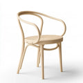 Silla con respaldo abierto y brazos curvos - beige
